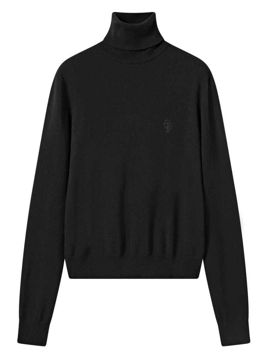 WOOL TURTLENECK WITH EMBROIDERY