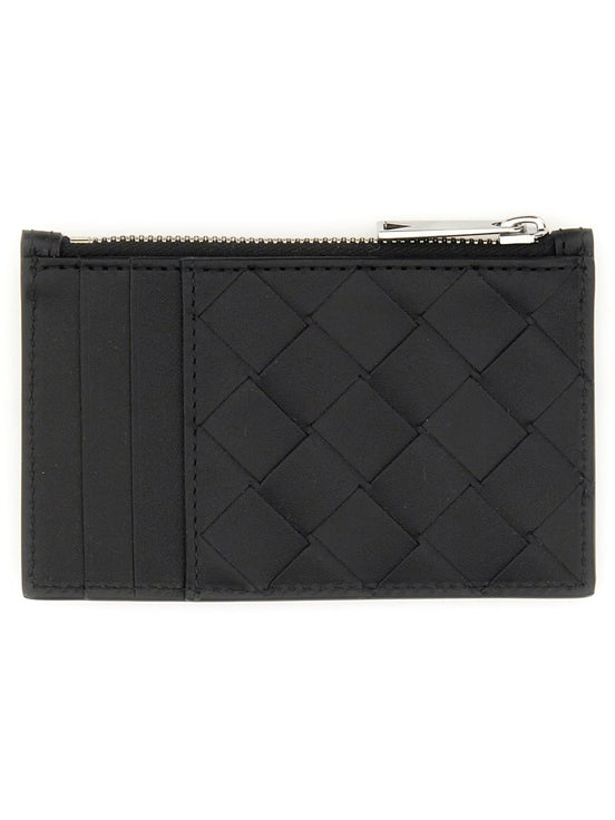 WOVEN CARD HOLDER WITH ZIPPER