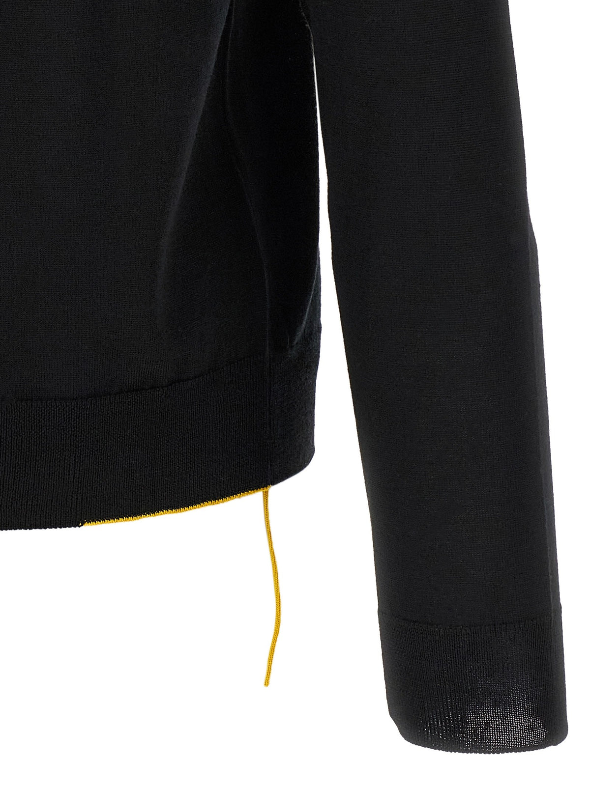 Fendi Yellow stitching polo shirt with visible thread