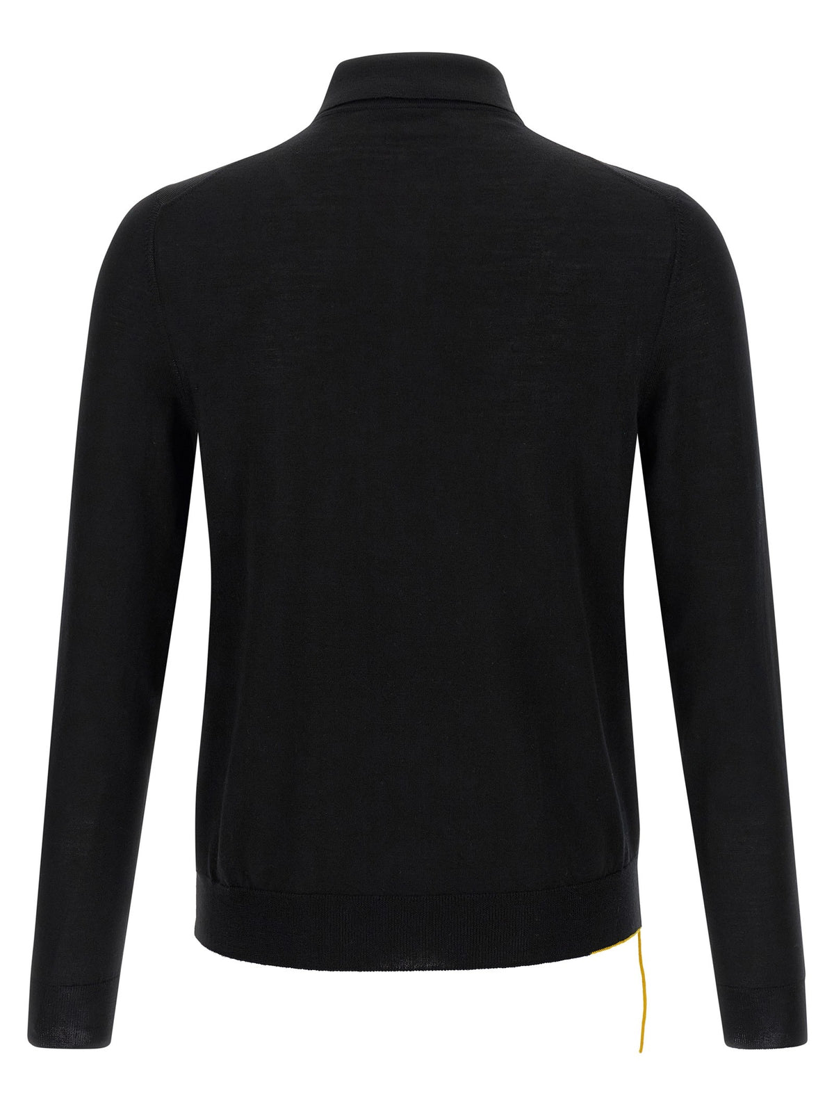 Fendi Yellow stitching polo shirt with visible thread