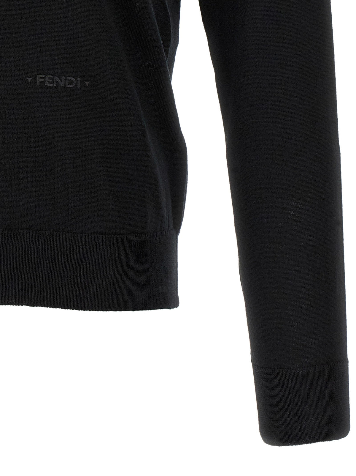 Fendi Yellow stitching polo shirt with visible thread