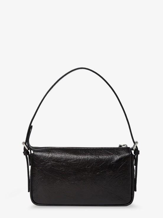 Zip Top Small vintage-effect leather shoulder bag