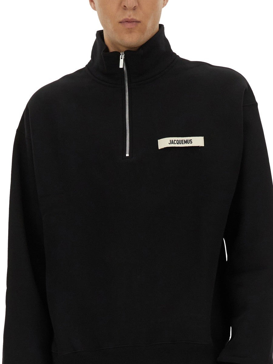 FELPA CON LOGO E ZIP