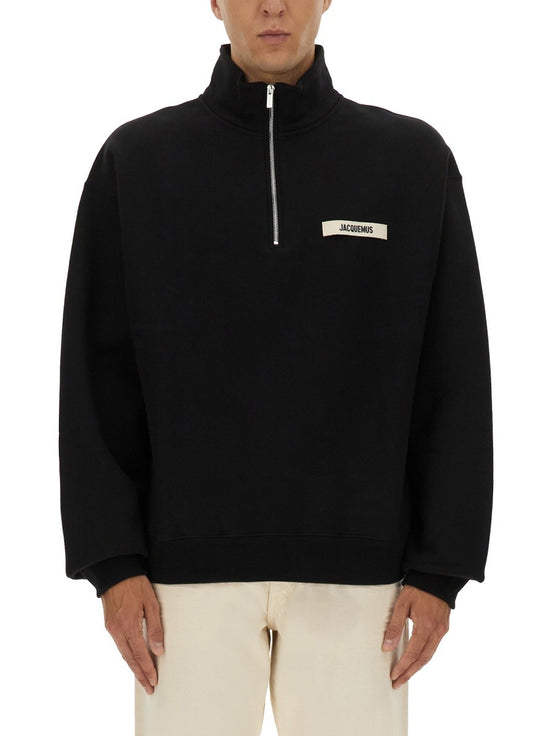 FELPA CON LOGO E ZIP